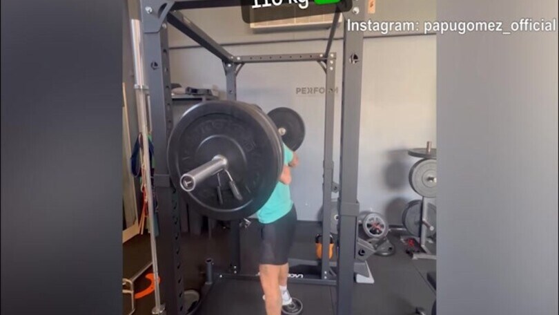 Allenamento in palestra per il Papu