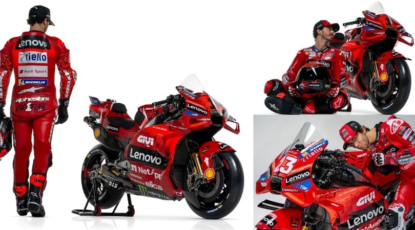 La Ducati si svela al mondo, da Bagnaia a Bastianini: le foto della presentazione