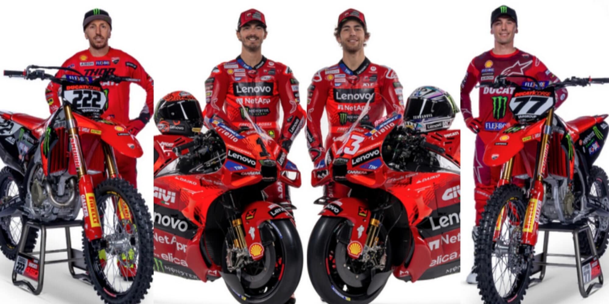 Ducati, la presentazione della nuova GP 24 e la clamorosa sorpresa motocross