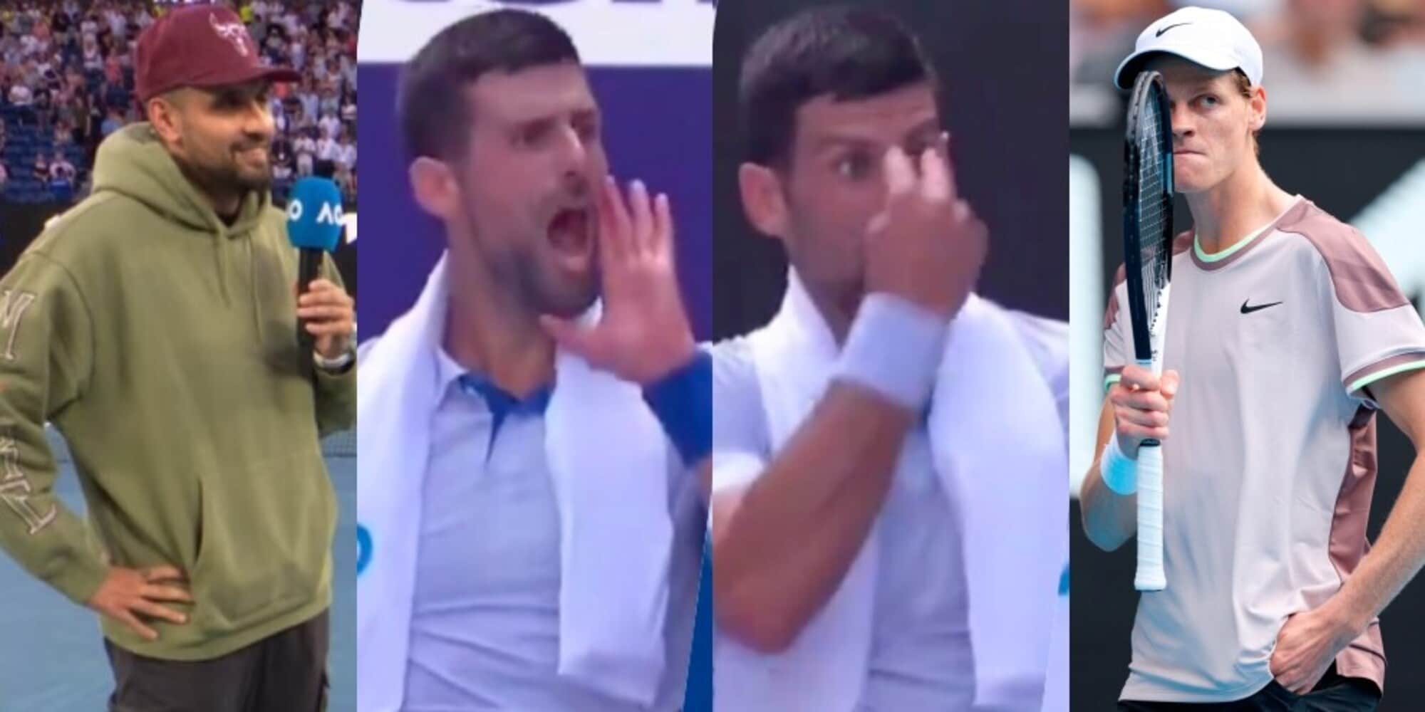 La frase su Sinner a Kyrgios e l'urlo italiano: Djokovic surreale, "ora popcorn"