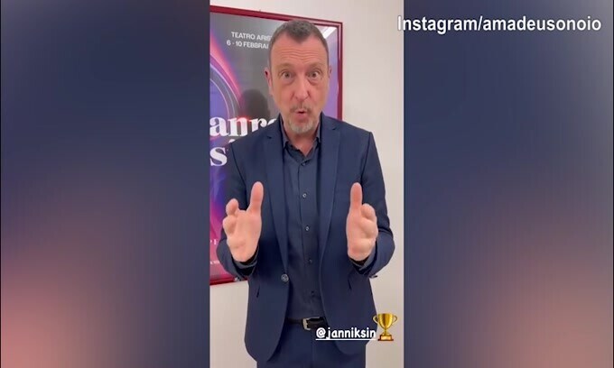 Amadeus a Sinner: "Non volevo metterti in imbarazzo..."