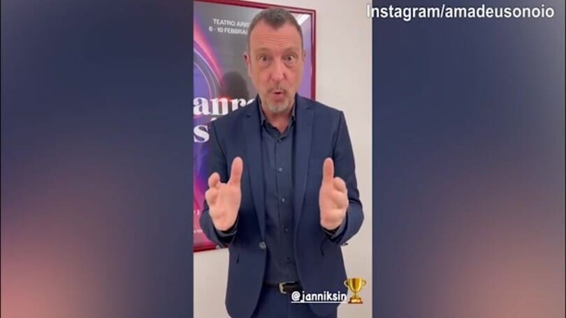 Amadeus a Sinner: "Non volevo metterti in imbarazzo..."