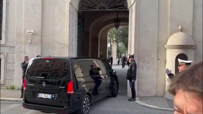 Quirinale, Sinner arriva per l'incontro con Mattarella