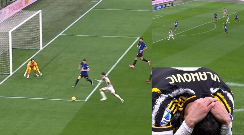Inter-Juve, il turning point: Vlahovic, l'errore fatale sullo 0-0