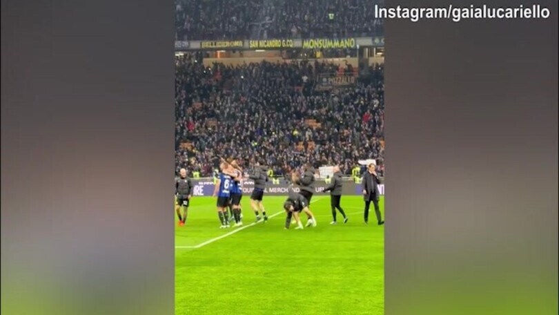 L'Inter, grande festa sotto la curva: lady Inzaghi riprende la scena