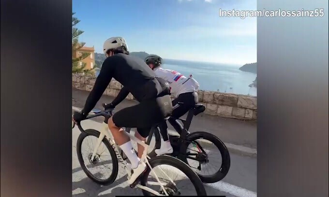 Allenamento insieme per Pogacar e Sainz