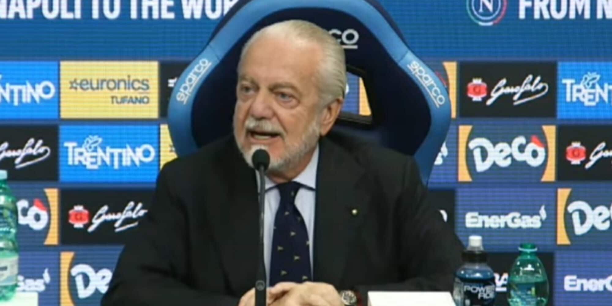 De Laurentiis: “Giuntoli mi ha nascosto che era juventino, certe cose non le tollero”