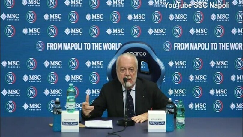 De Laurentiis: "Con me Napoli davanti alla Juve senza imbrogliare"