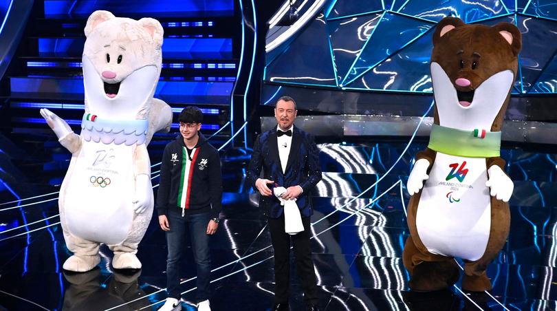 Tina e Milo, le mascotte di Milano Cortina 2026 a Sanremo