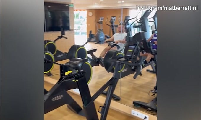 Tennis, Berrettini continua ad allenarsi in palestra