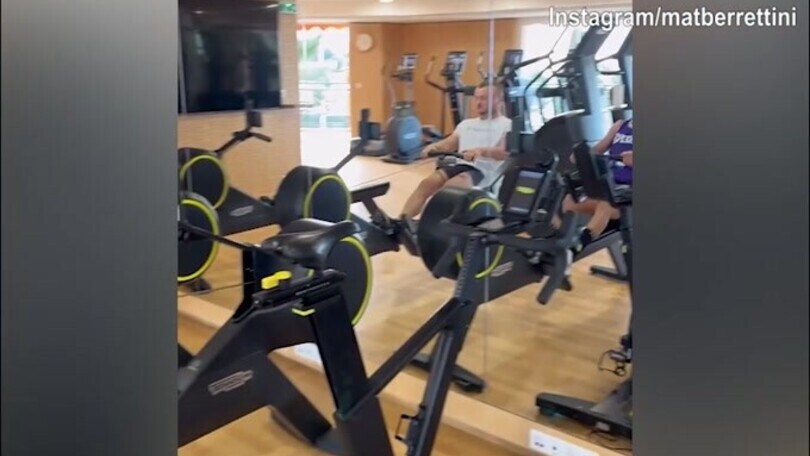 Tennis, Berrettini continua ad allenarsi in palestra