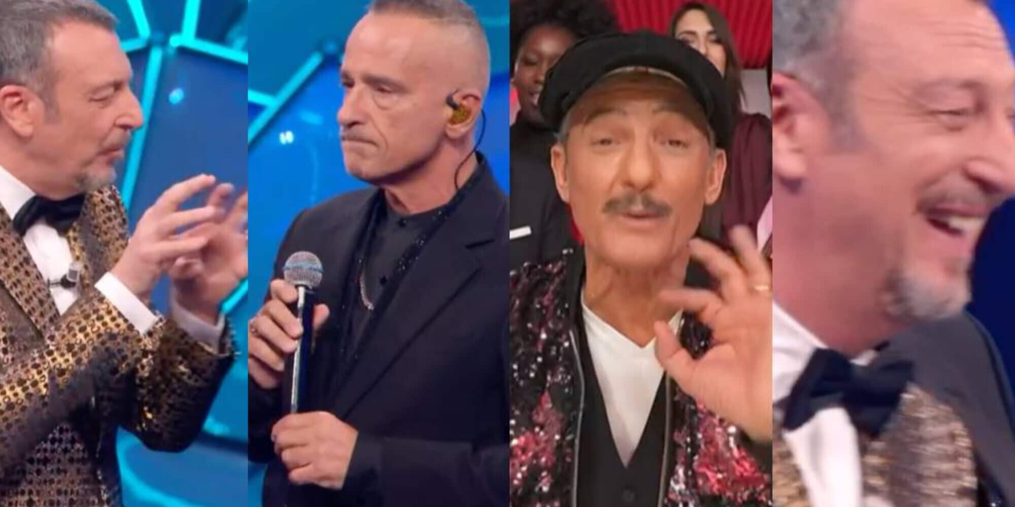 Sanremo, bordate a John Travolta: Amadeus, Eros Ramazzotti e Fiorello show