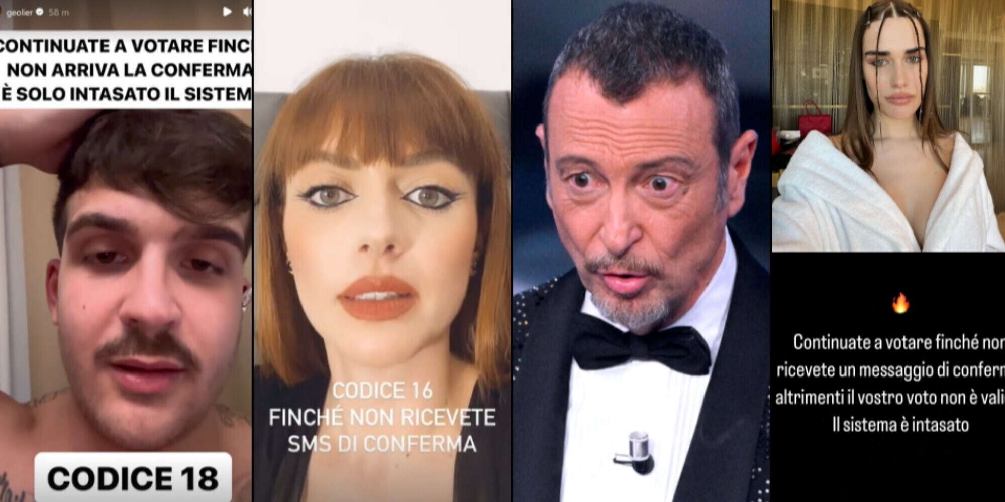 Televoto Sanremo, è caos: denunce Geolier e Annalisa. Amadeus in diretta...