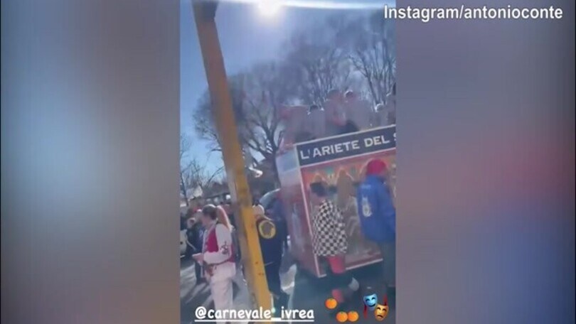 Carnevale d'Ivrea, c'è anche Conte a festeggiare