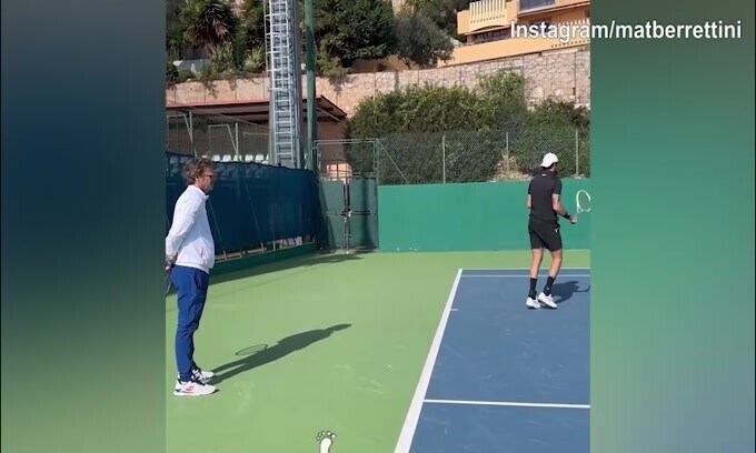 Berrettini, l'allenamento in vista del ritorno