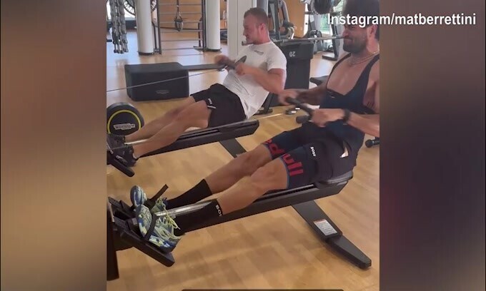 Tennis, lavoro intenso in palestra per Berrettini