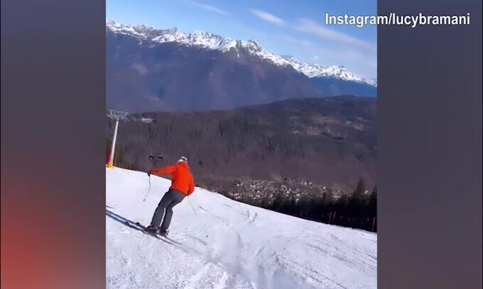 Lady Chiesa, stupenda giornata sulla neve
