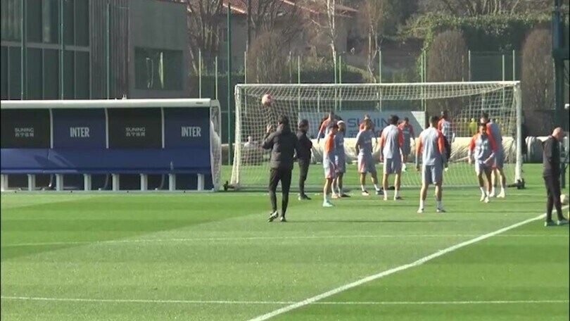 L'Inter si prepara per l'Atletico Madrid in un clima di buon umore