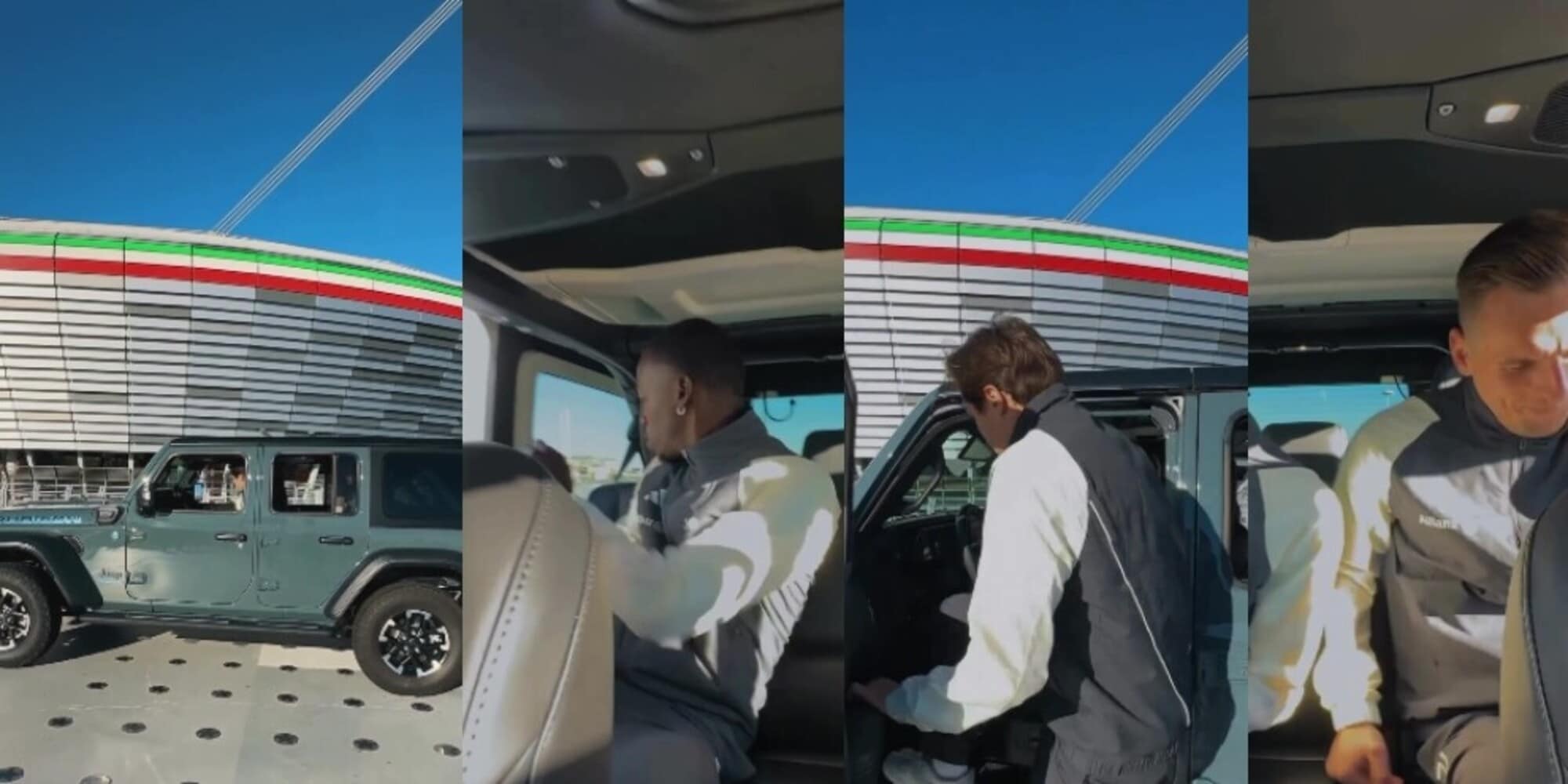 Juventus, Chiesa porta a spasso i compagni sulla Jeep Wrangler Rubicon