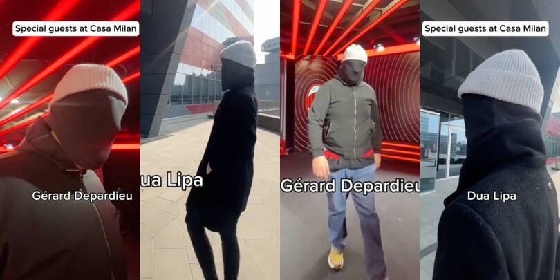 Dua Lipa e Gerard Depardieu a Casa Milan: ‘rivincita’ sull’Inter!