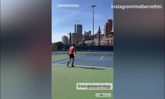 Tennis, continua il lavoro di Berrettini sul campo