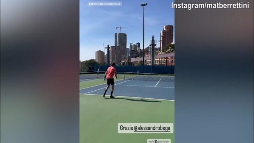 Tennis, continua il lavoro di Berrettini sul campo