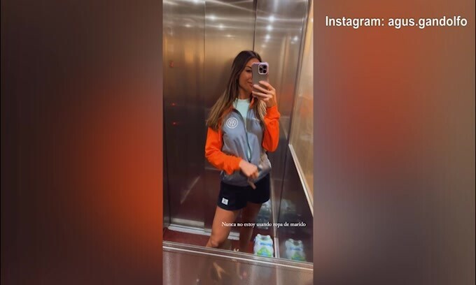 Agustina look nerazzurro