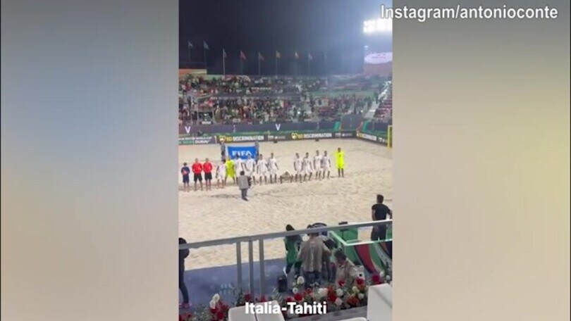 Mondiale beach soccer, Antonio Conte assiste in tribuna