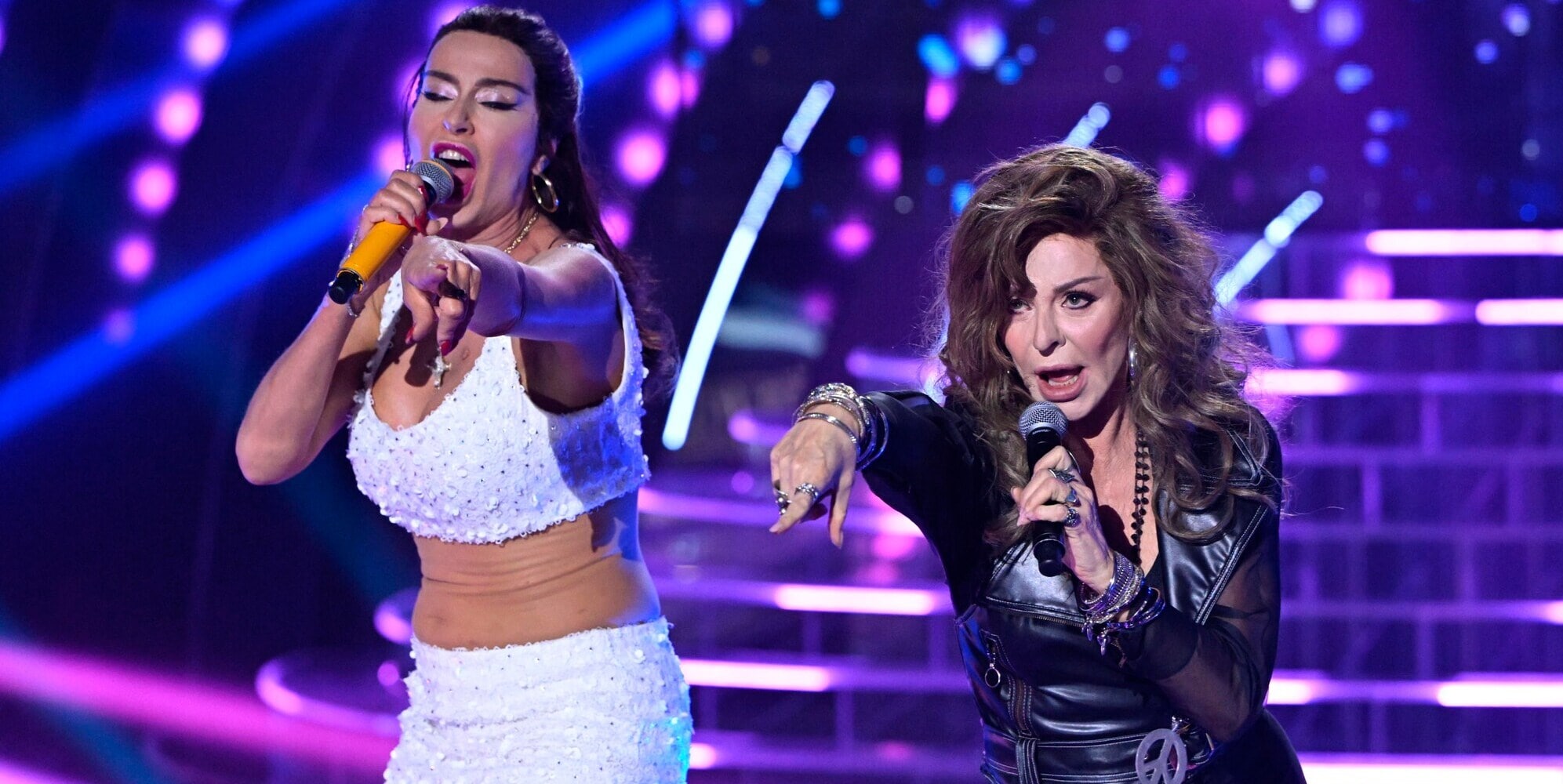 A 'Da noi... a ruota libera' Valeria Marini e Alba Parietti smentiscono la lite dietro le quinte al Tale e Quale Show