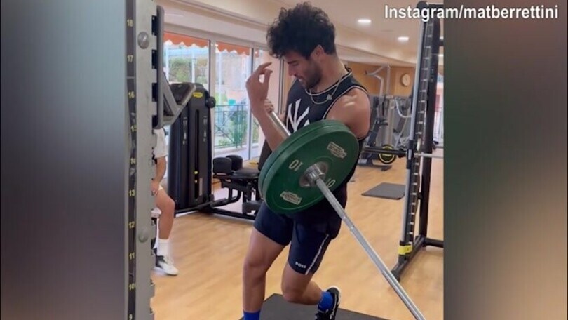 Tennis, palestra e campo: la giornata di Berrettini