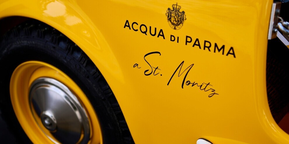 Acqua di Parma presenta le sue Car Fragrance su una Fiat Spiaggina