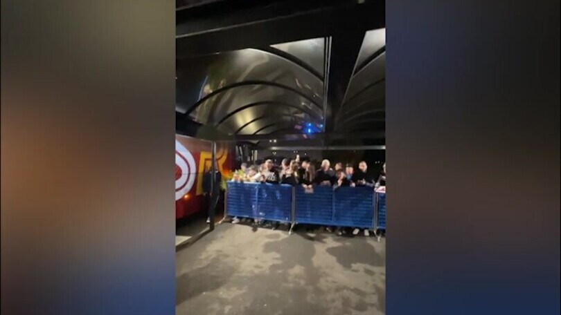 Roma, l'arrivo nel ritiro di Monza
