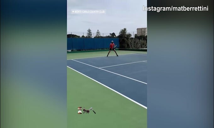 Tennis, Berrettini aumenta i giri del motore: eccolo in campo