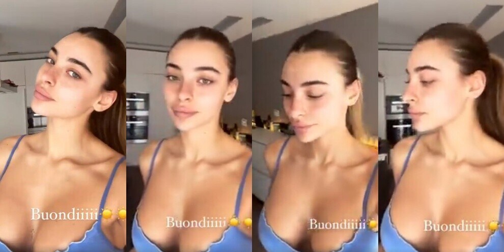 Chiara Frattesi e il buongiorno in dolce compagnia...