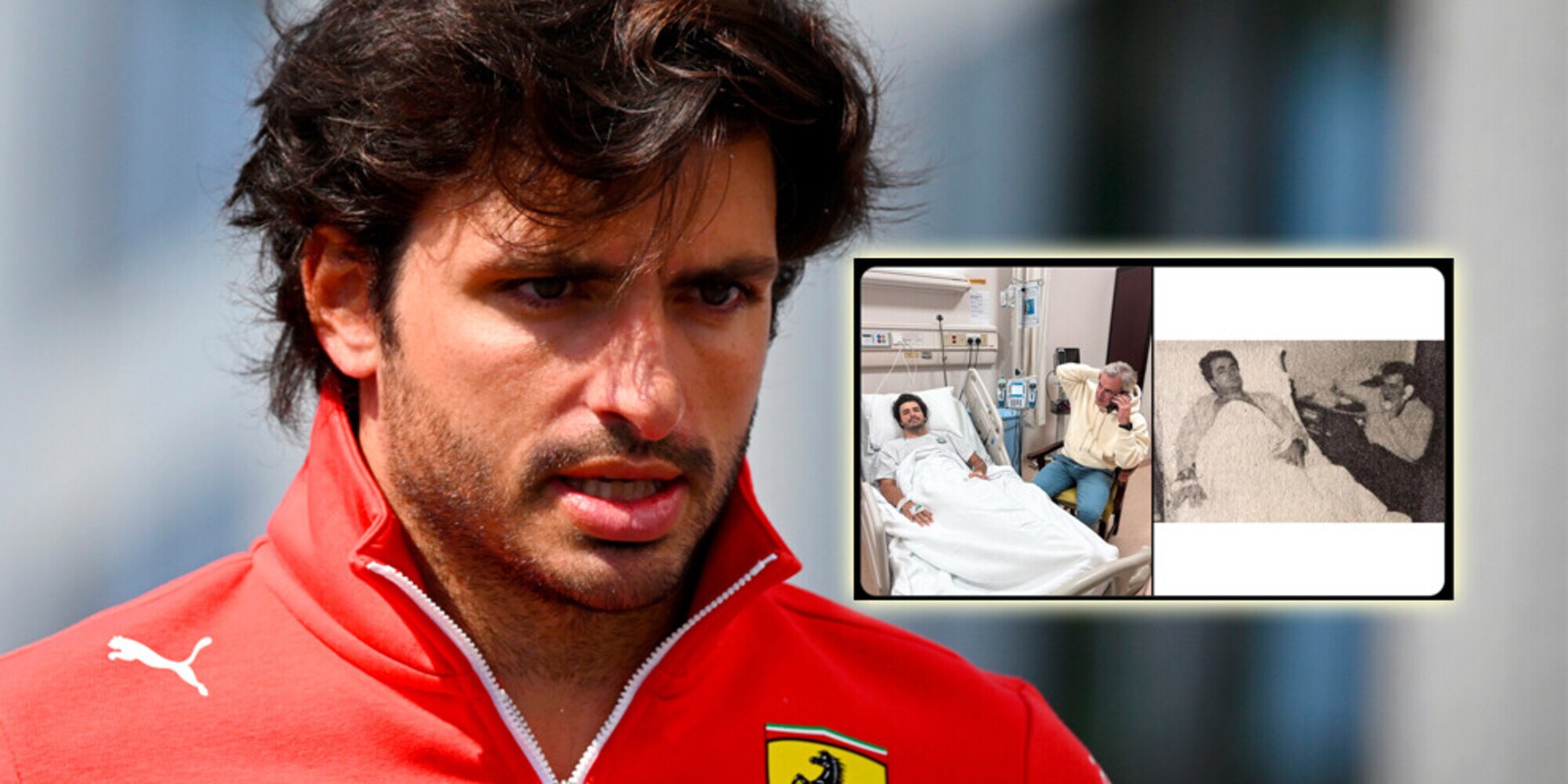 Sainz, il post dopo l'operazione e la foto del 1985: "2-0 contro l'appendicite"