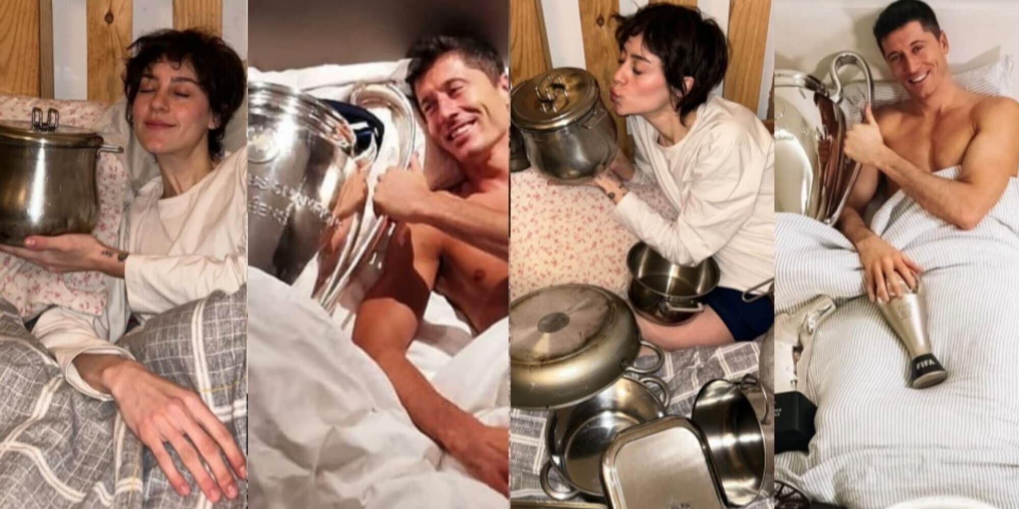 Eleonora, pentole nel letto come Champions e trofei. E chiama Lewandowski!