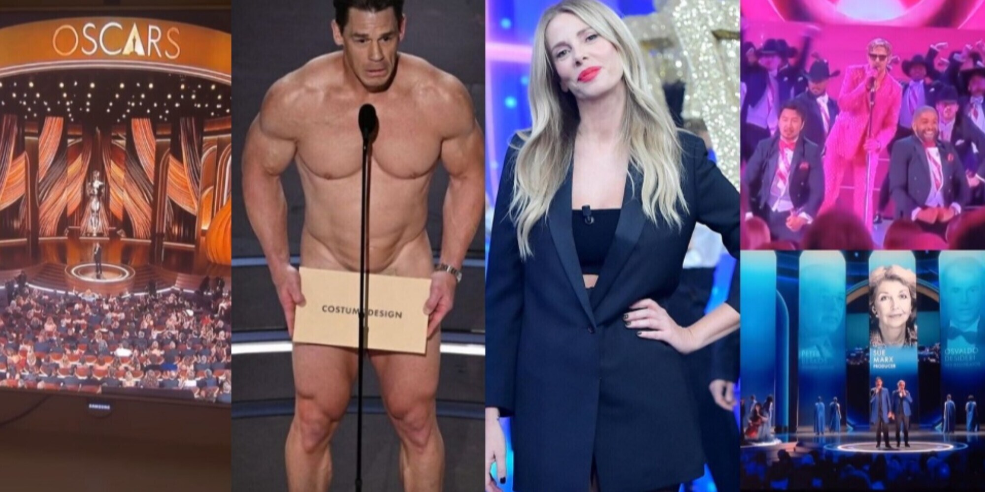 John Cena nudo agli Oscar, Alessia Marcuzzi apprezza via social