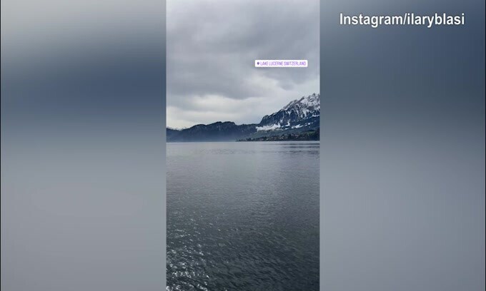 Lago di Lucerna, Ilary Blasi mostra una vista mozzafiato