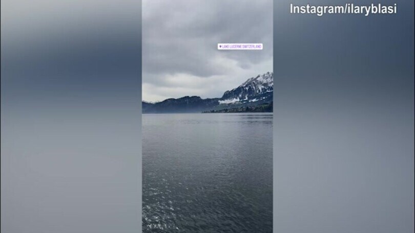 Lago di Lucerna, Ilary Blasi mostra una vista mozzafiato