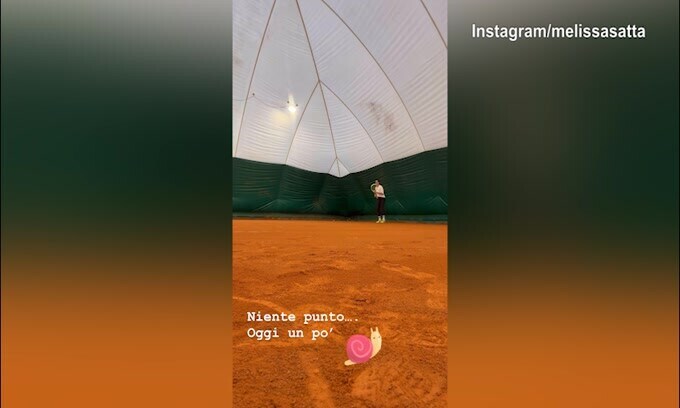 Nuova stella del tennis? Melissa satta in campo