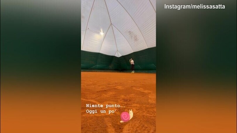Nuova stella del tennis? Melissa satta in campo