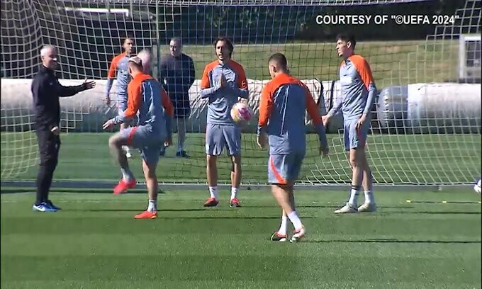 Inter: allenamento mattutino in vista dell'Atletico Madrid