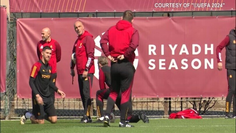 Roma: ultimo allenamento a Trigoria prima dell'Europa League