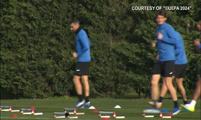 Atalanta: allenamento prima della sfida europea contro lo Sporting Lisbona