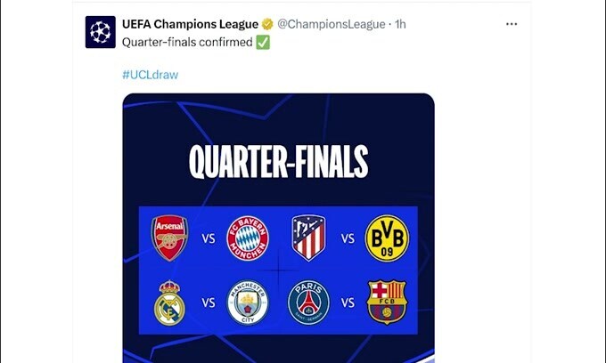 Sorteggio Champions da brividi: Real-City e Psg-Barcellona ai quarti