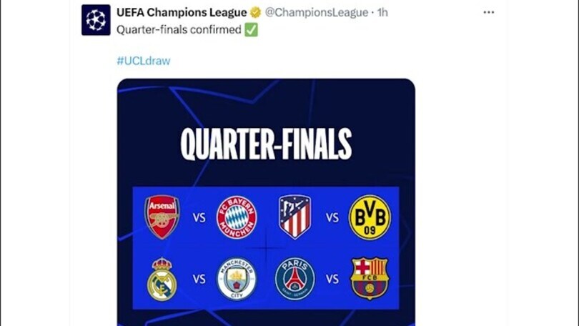 Sorteggio Champions da brividi: Real-City e Psg-Barcellona ai quarti