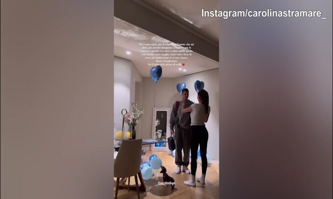 Pellegri rientra a casa, la torta a sorpesa di Carolina...
