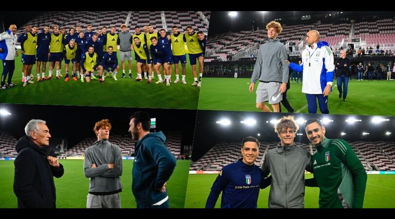 Sinner fa visita all'Italia di Spalletti in Florida: l'abbraccio con Chiesa e compagni