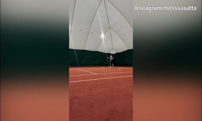 Tennis, non si fermano gli allenamenti di Melissa Satta