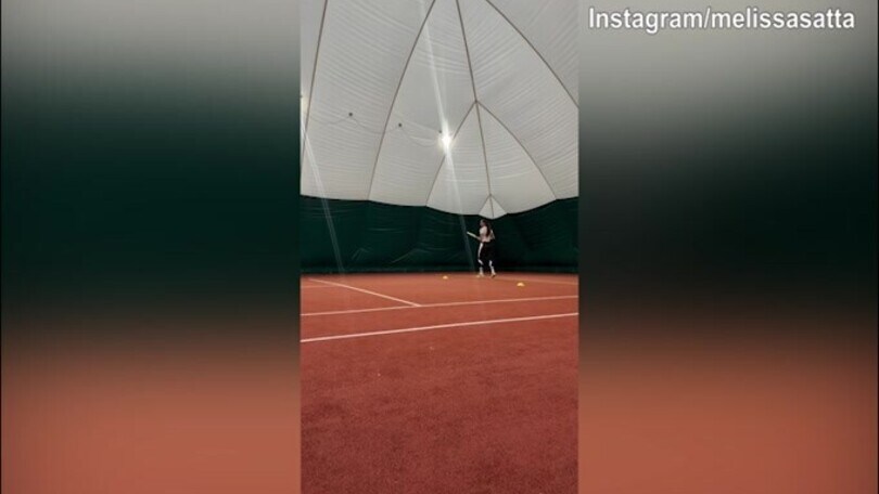 Tennis, non si fermano gli allenamenti di Melissa Satta